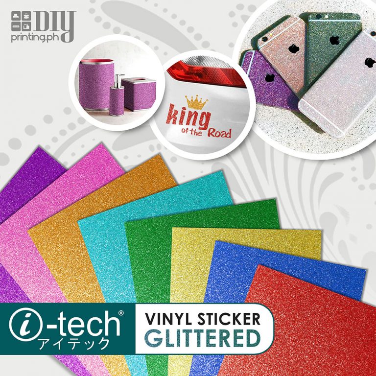 iTech Vinyl Sticker Glittered A4